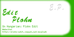 edit plohn business card